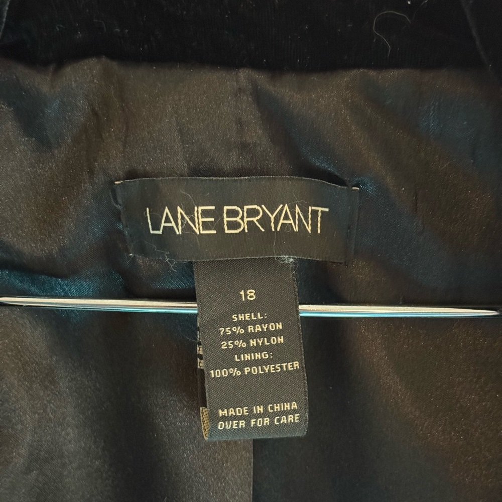 Lane Bryant Black Velvet Blazer - Picture 3 of 5